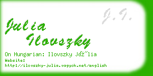 julia ilovszky business card